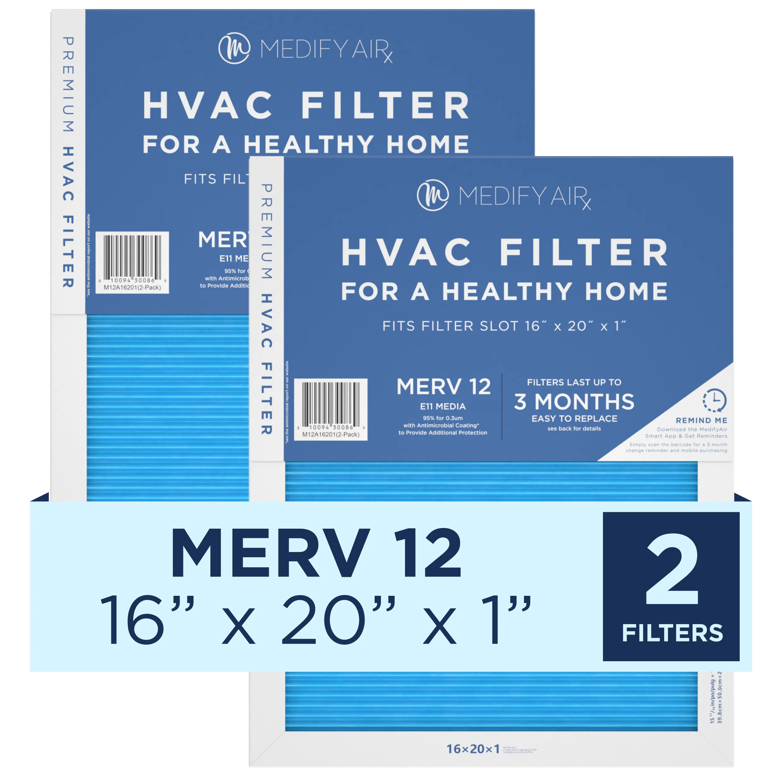 MERV 16" x 20" x 1" HVAC Filter