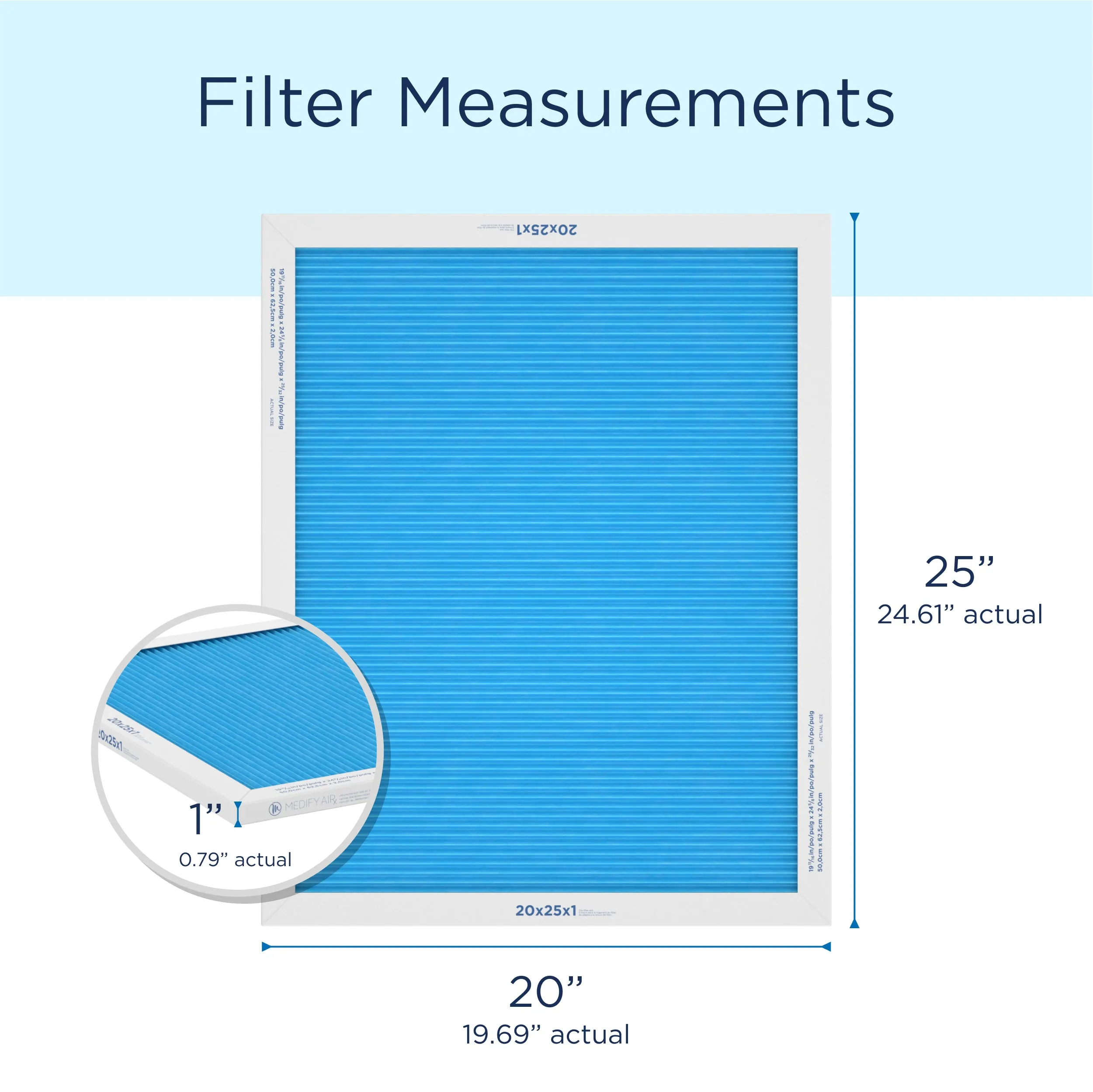 MERV 20" x 25" x 1" HVAC Filter