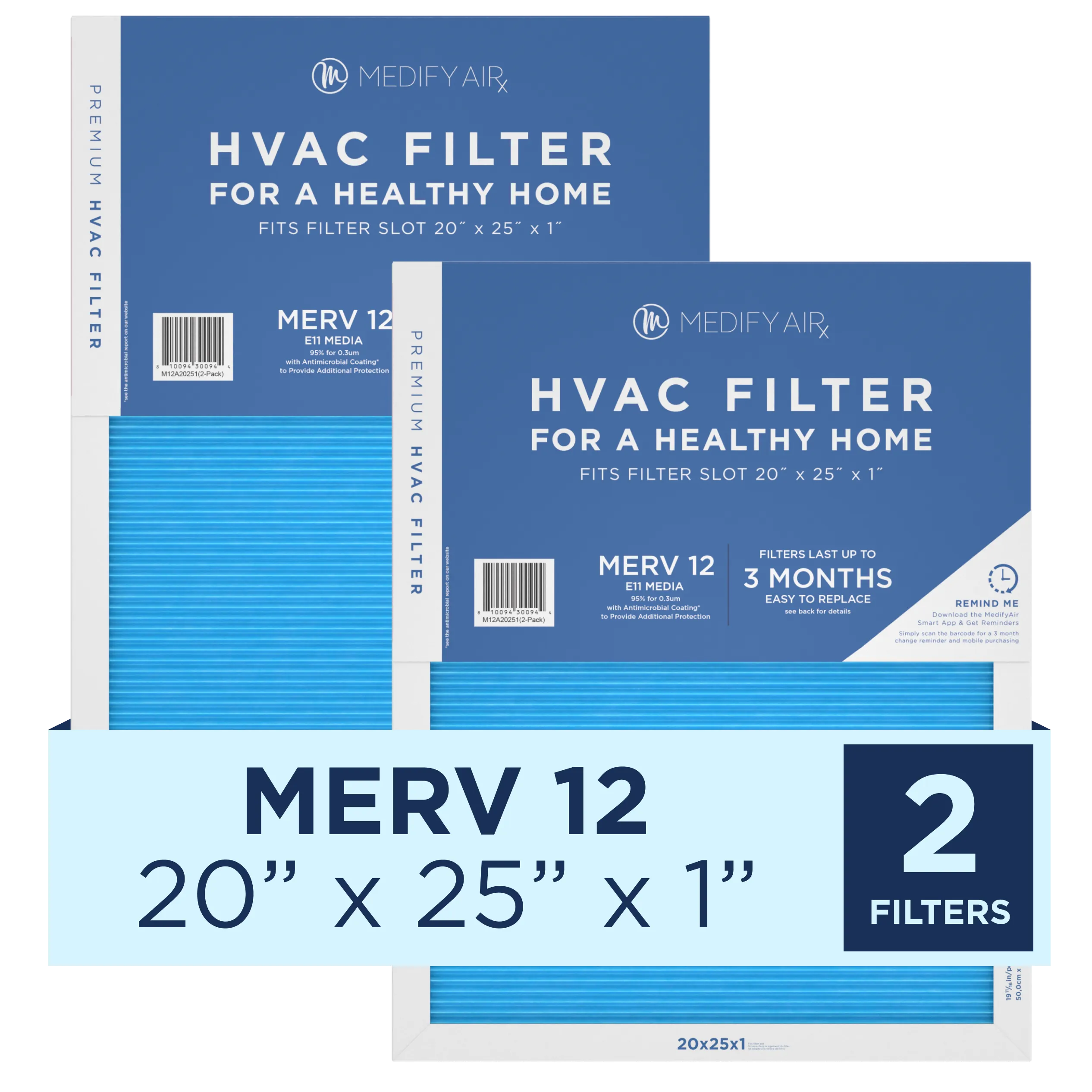 MERV 20" x 25" x 1" HVAC Filter