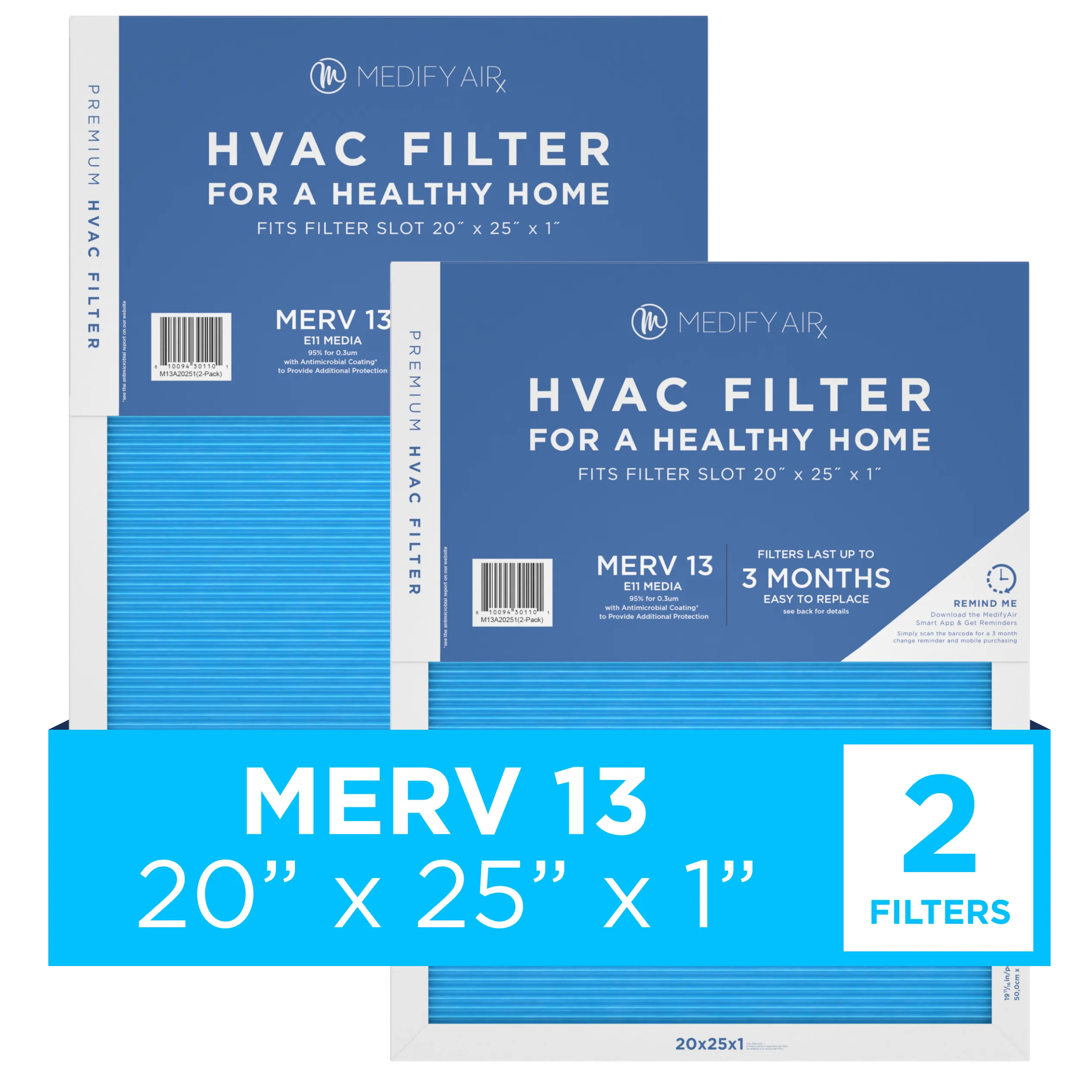 MERV 20" x 25" x 1" HVAC Filter