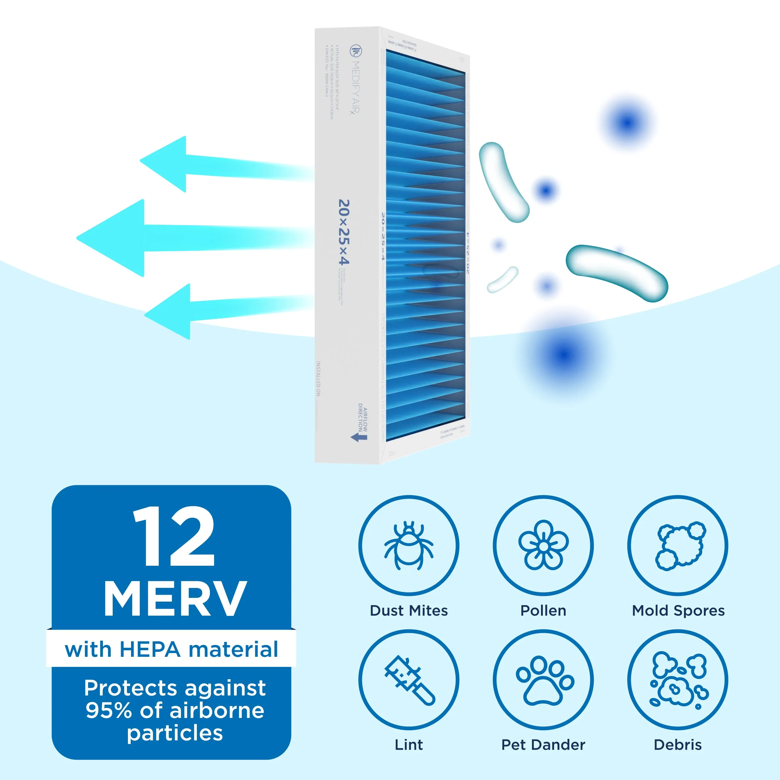 MERV 20" x 25" x 4" HVAC Filter