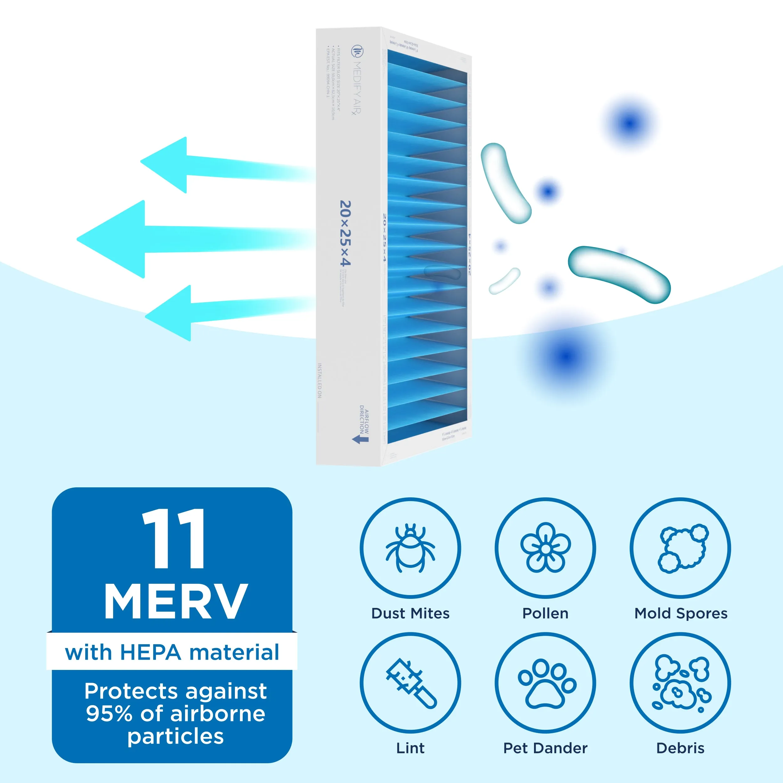 MERV 20" x 25" x 4" HVAC Filter