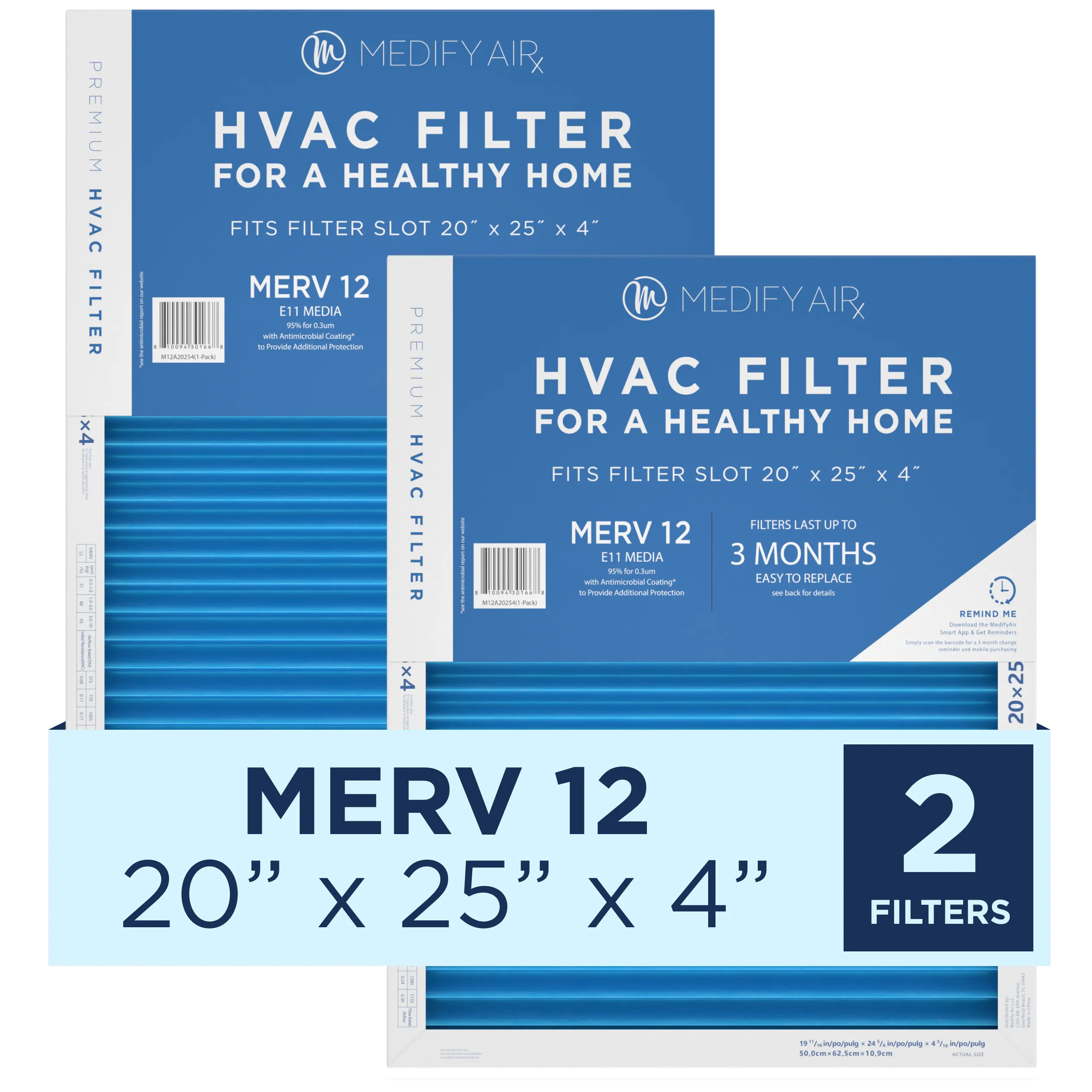 MERV 20" x 25" x 4" HVAC Filter