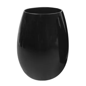 Midnight Black 22 Oz Tall Stemless Wine Glasses Set of 4