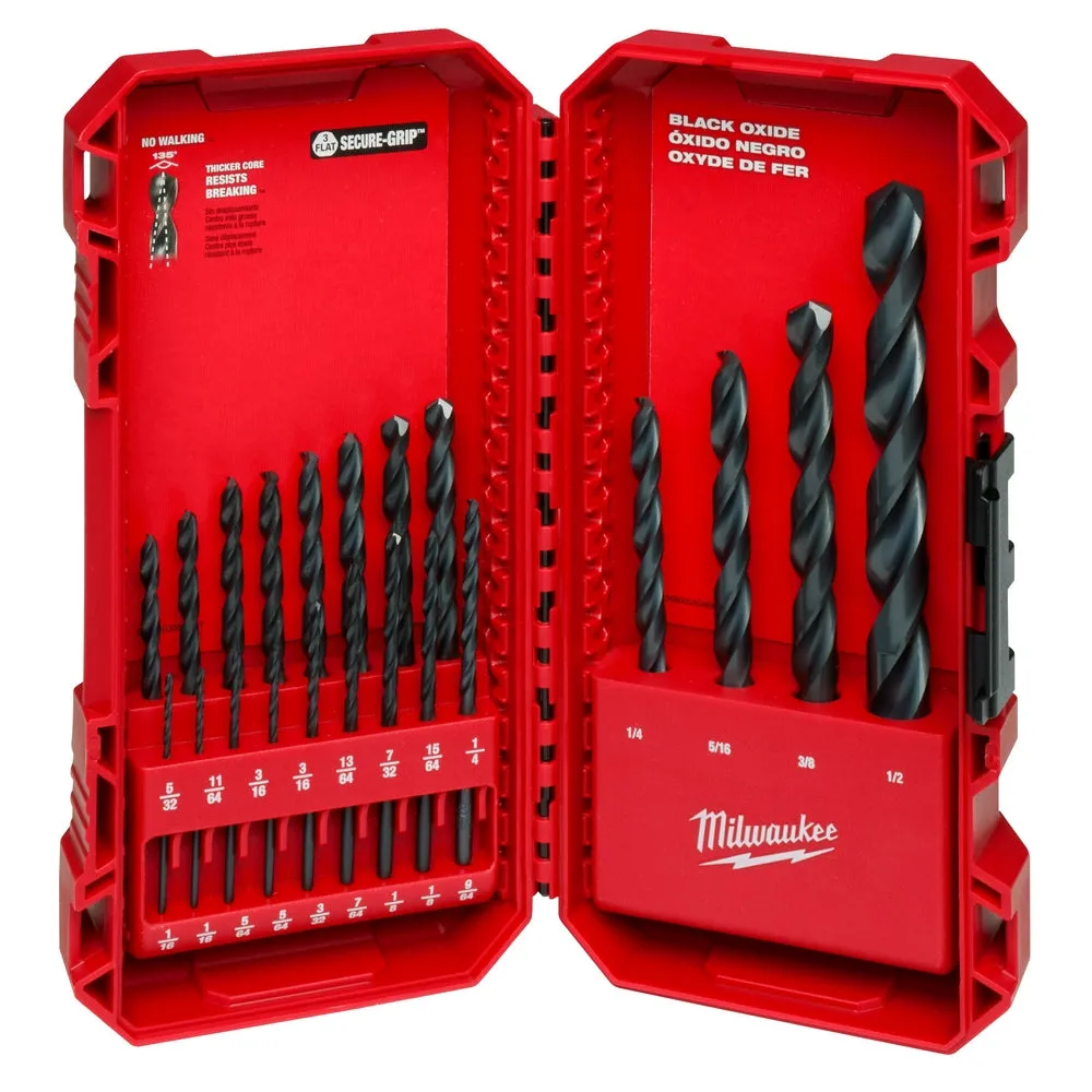 Milwaukee 48-89-2801 Thunderbolt Black Oxide Drill Bit Set - 21 PC