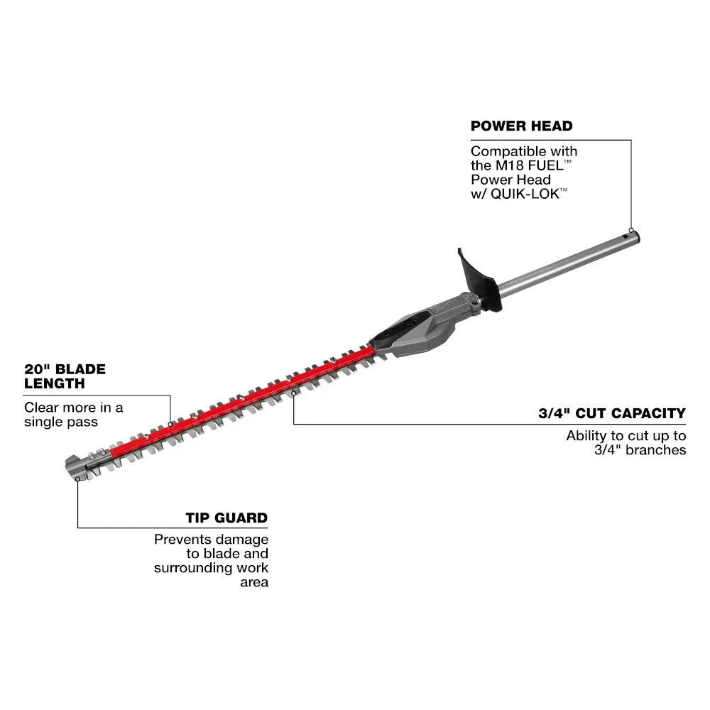 Milwaukee 49-16-2796 M18 FUEL QUIK-LOK Hedge Trimmer Attachment