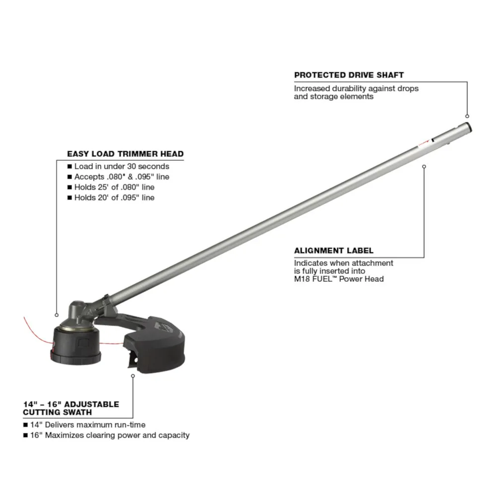 Milwaukee M18 Fuel Quik-Lok String Trimmer Attachment