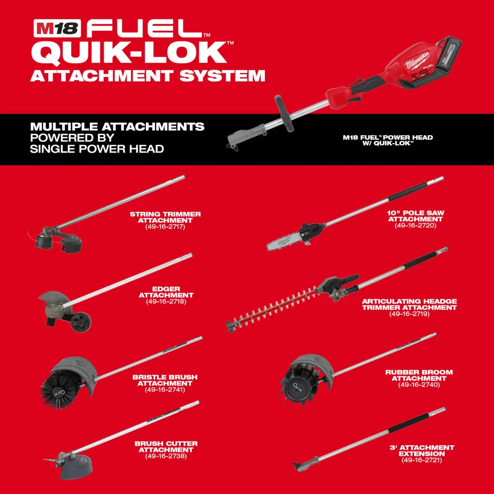 Milwaukee M18 Fuel Quik-Lok String Trimmer Attachment