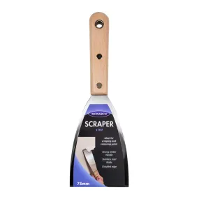 MONARCH Wooden Handle Scraper Stiff 75mm