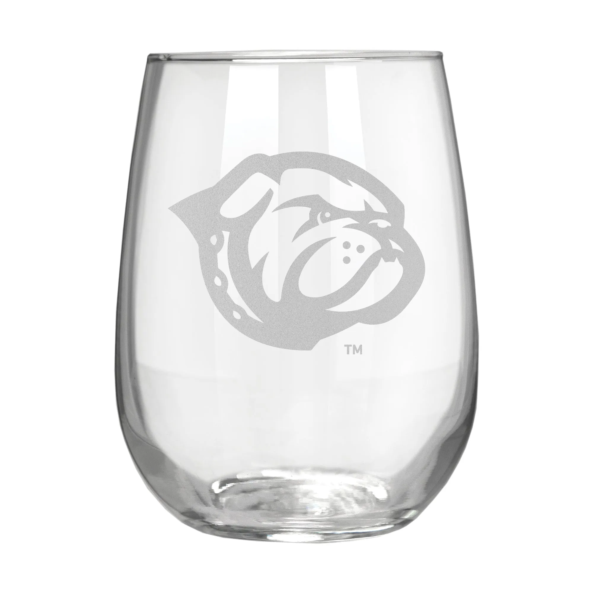 Montana Western Bulldogs 17 oz. Stemless Wine Glass