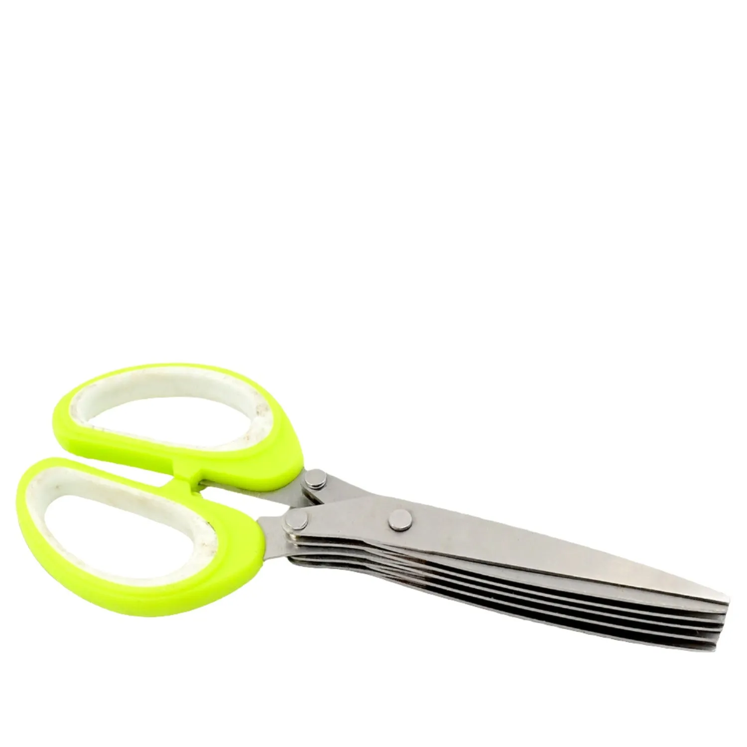 Multifunction Vegetable Stainless Steel Herbs Scissor with 5 Blades (1 Pc)