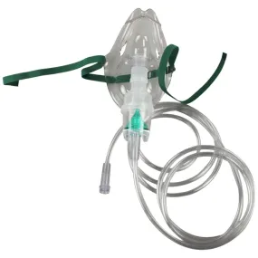 Nebulizer with Adult Elastic Headstrap Style Aerosol Mask and 7' Supply Tube