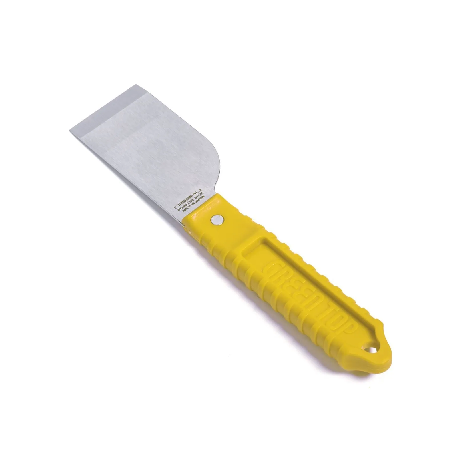 Nisaku Stainless Steel Scraper Knife, 2-Inch Blade Yellow