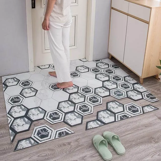 Non-Slip Dust Proof Nordic Style Hexagon Door Mat