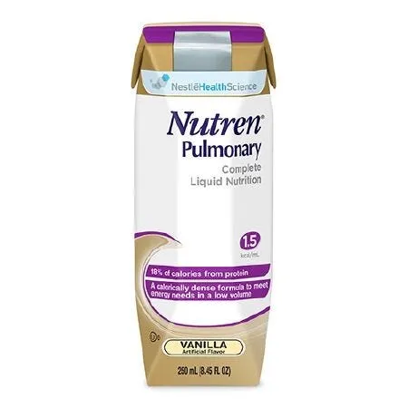 Nutren Pulmonary Vanilla, 250 mL, Carton, Ready to Use, Case of 24