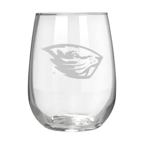 Oregon State Beavers 17 oz. Stemless Wine Glass