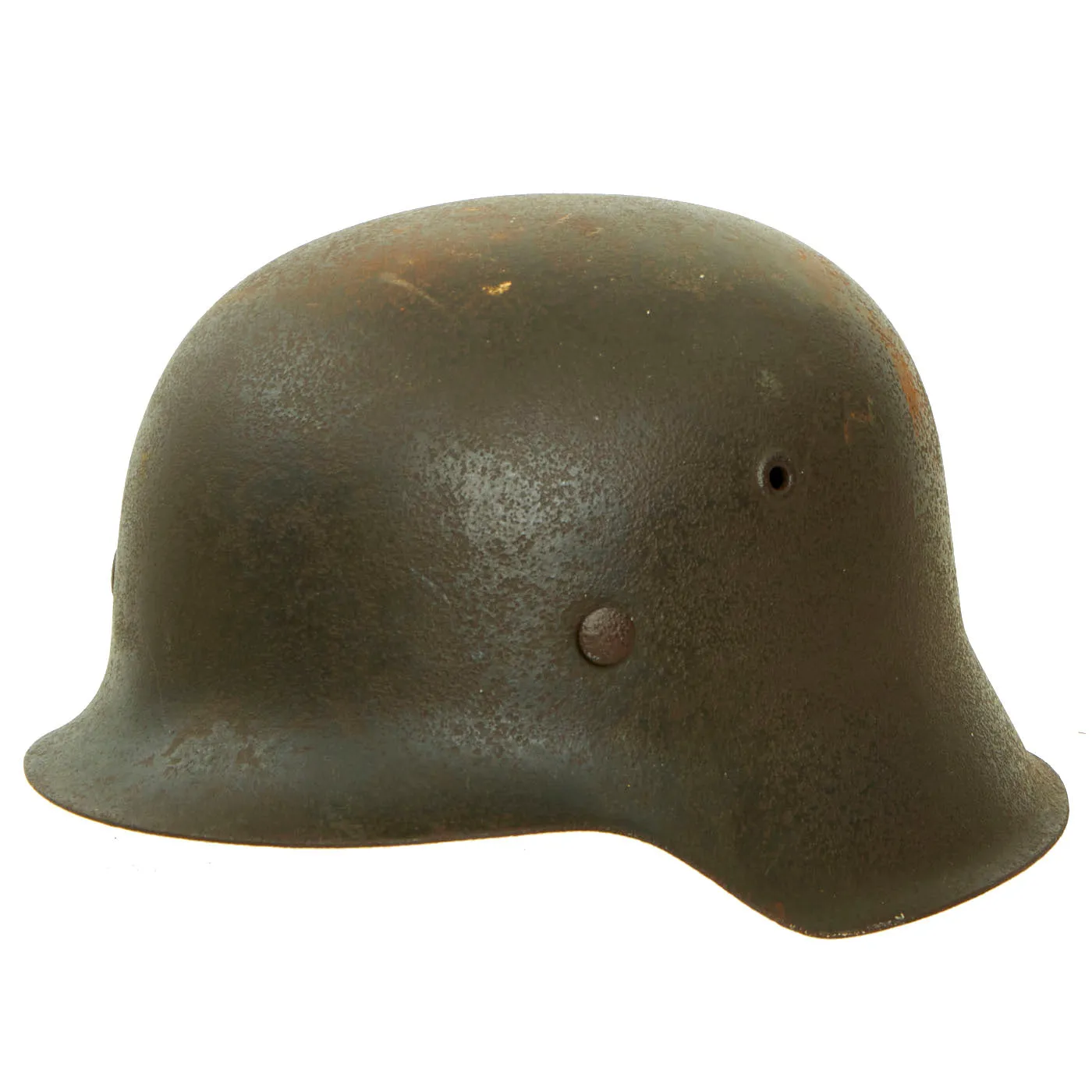 Original German WWII M42 Army Heer No Decal "Battlefield Pickup" Helmet - size 64 Shell