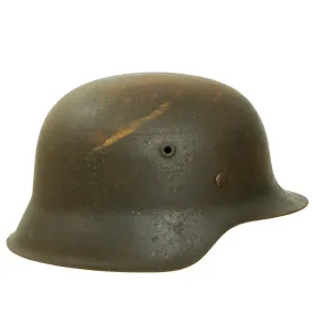 Original German WWII M42 Army Heer No Decal "Battlefield Pickup" Helmet - size 64 Shell