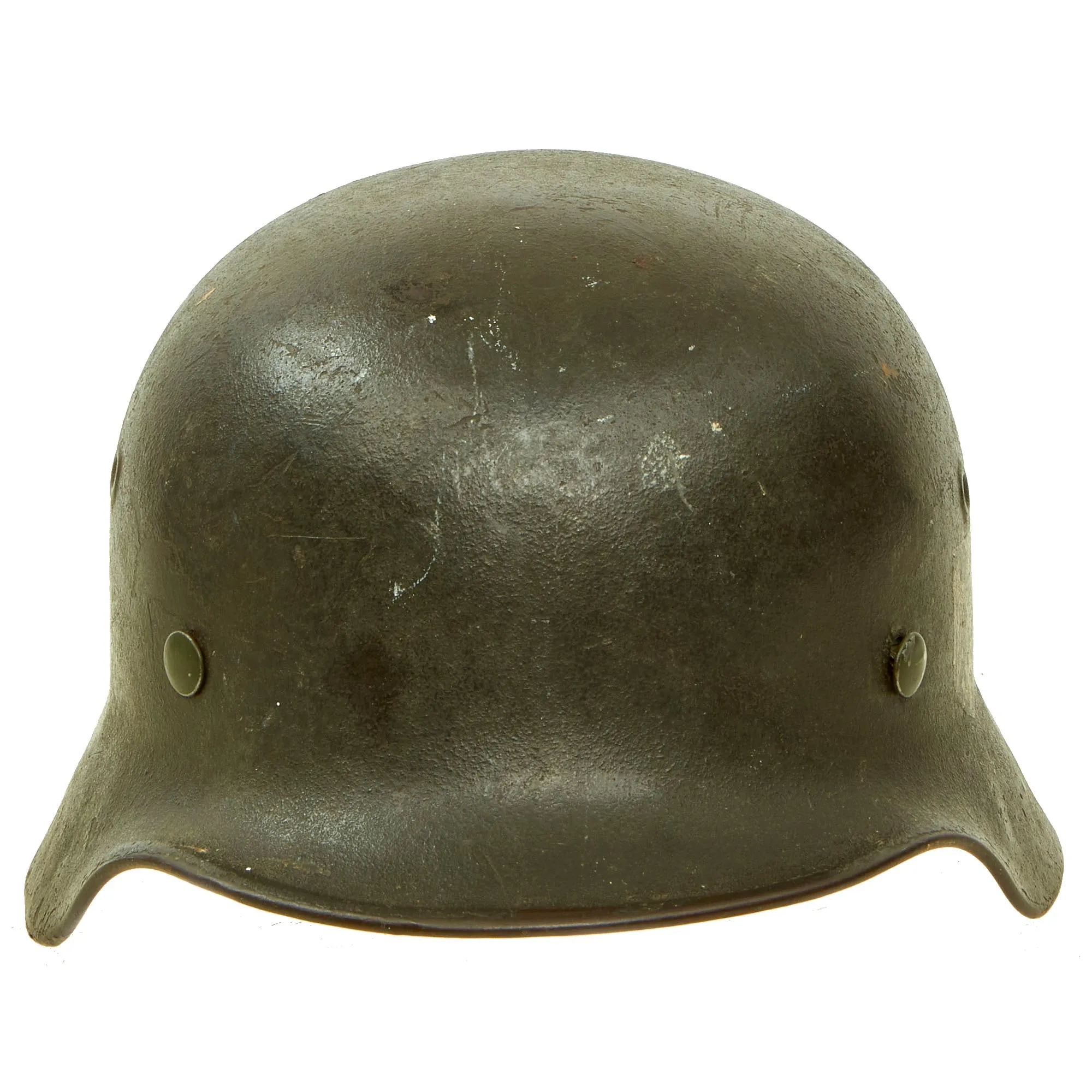 Original German WWII USGI Named Bring Back Grouping with Certificate - Single Decal Heer M40 Helmet, Overseas Cap, 2x 98K bayonets & More