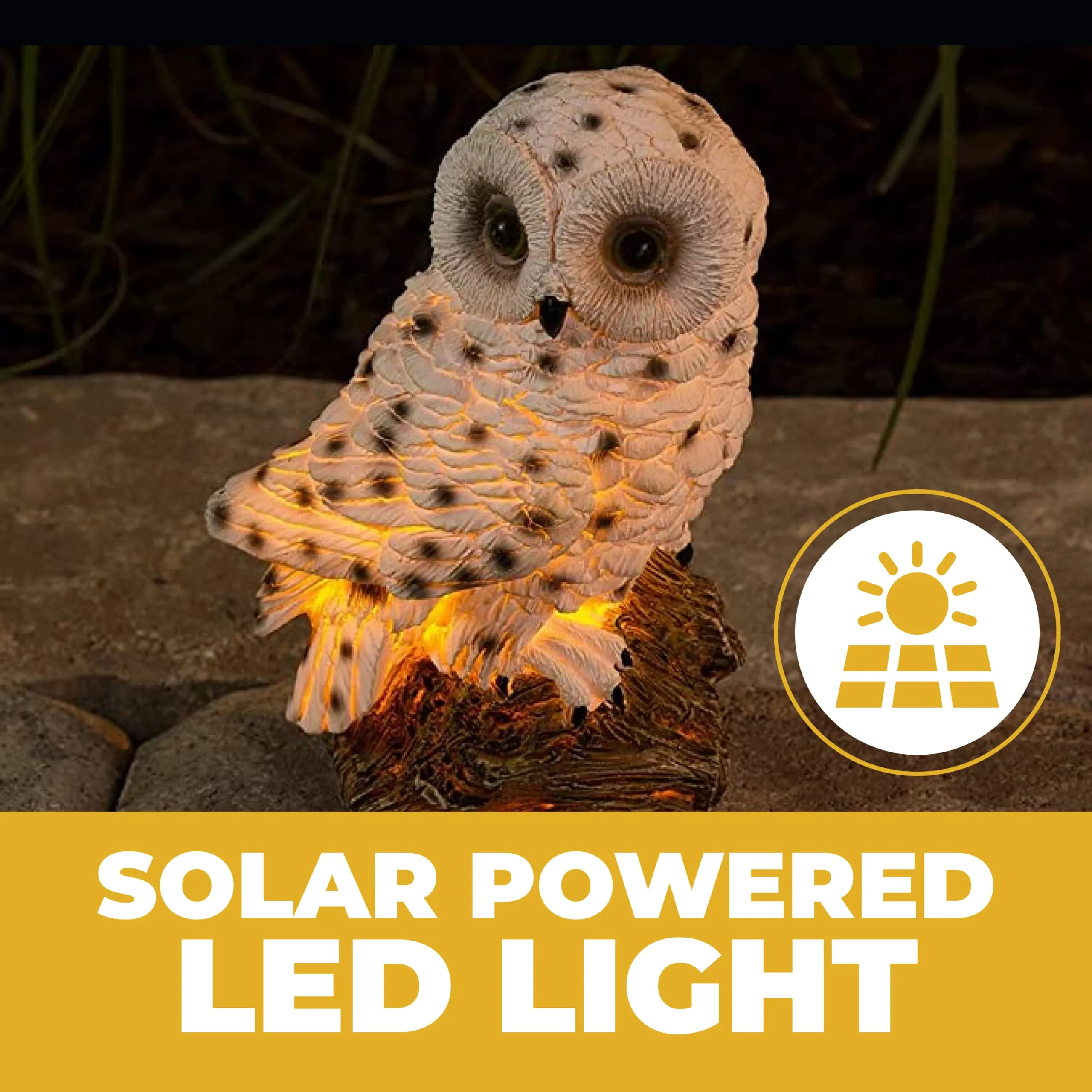 Owl Solar Powered Outdoor LED Garden