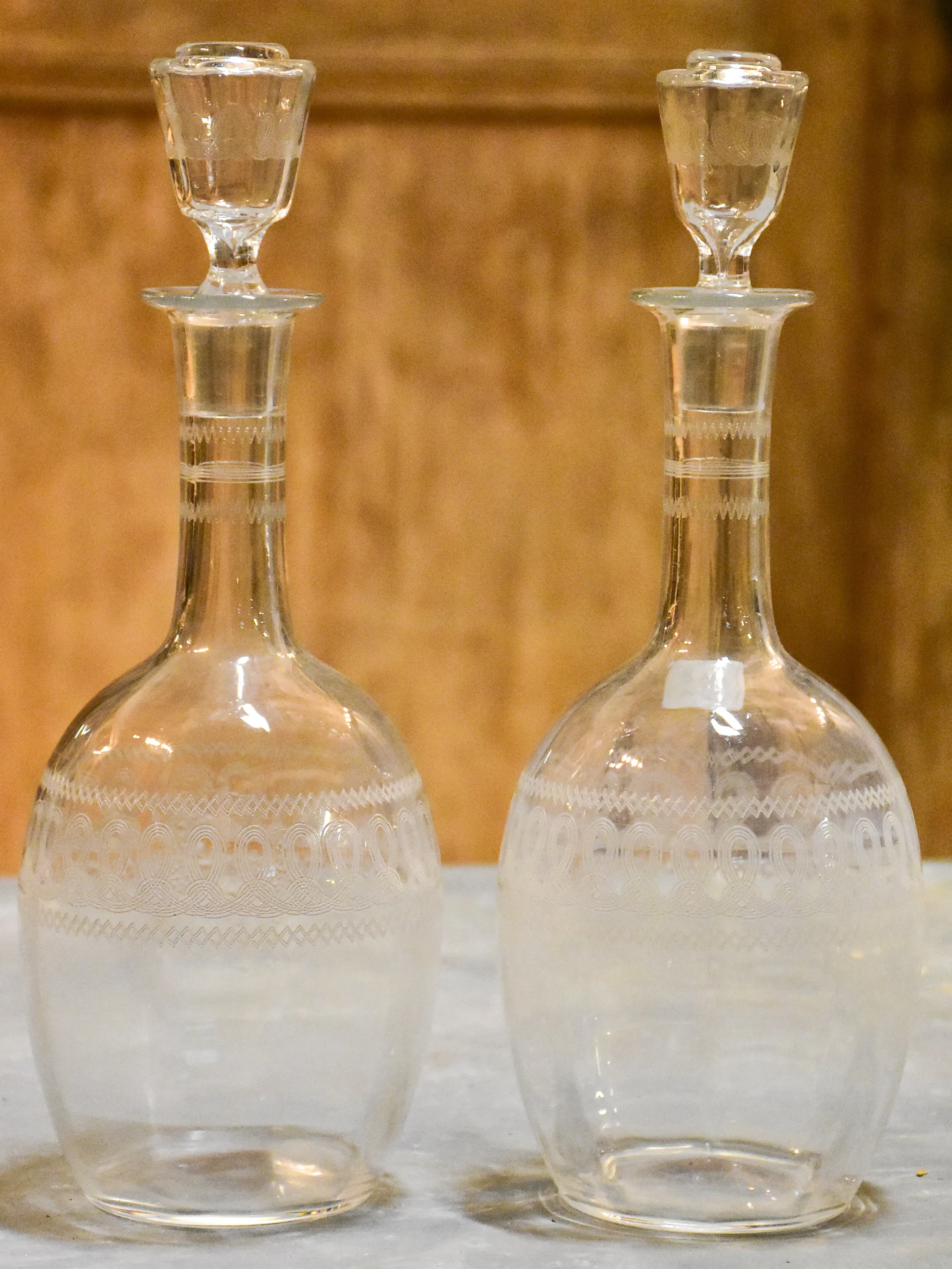 Pair of 19th century Napoleon III carafes