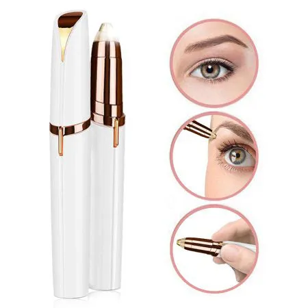 Portable Electric Painless Eyebrow Hair Trimmer Remover