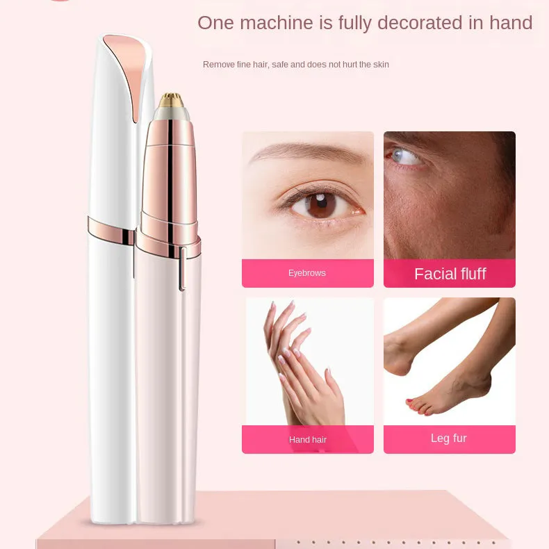 Portable Electric Painless Eyebrow Hair Trimmer Remover