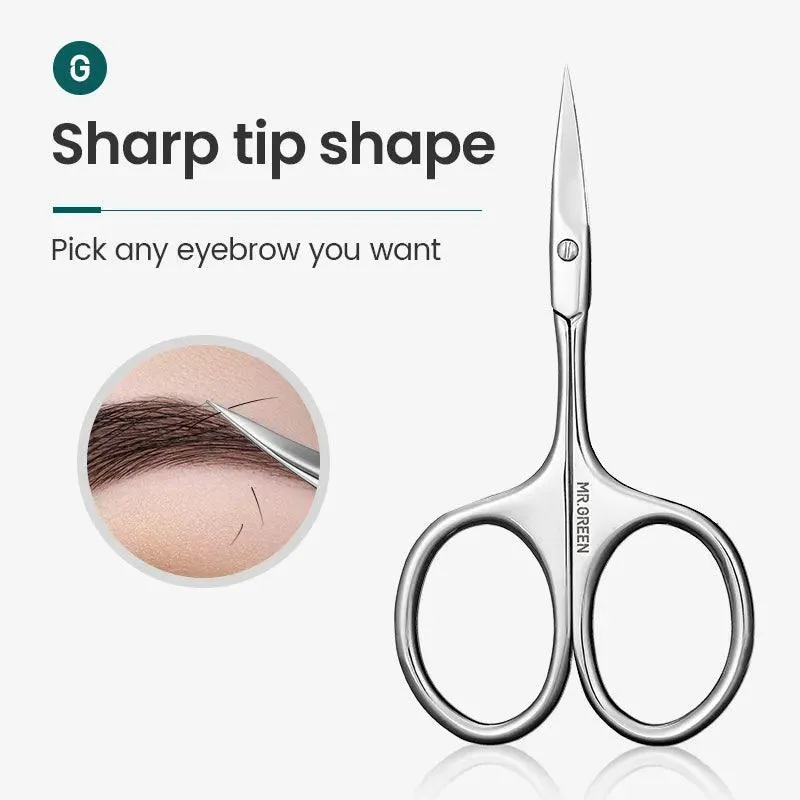 Precision Eyebrow Scissors: Professional Manicure & Hair Trimmer