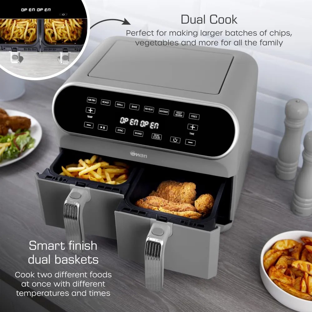 Retro 8L Dual Basket Air Fryer