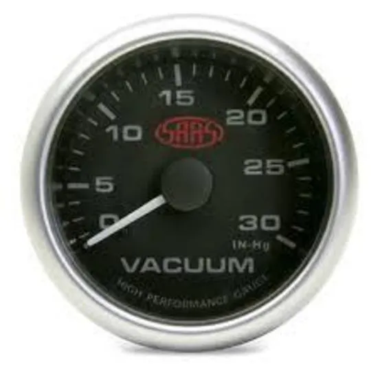 Saas 52mm 2 Inch Car Vacuum Gauge Black Face Multi Colour