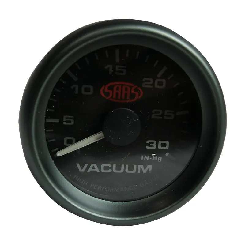 Saas 52mm 2 Inch Car Vacuum Gauge Black Face Multi Colour