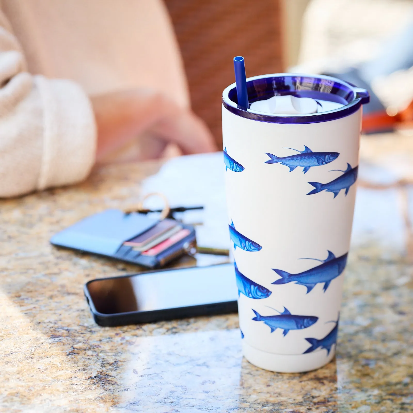 School of Fish Stainless Steel Insulated Tumbler