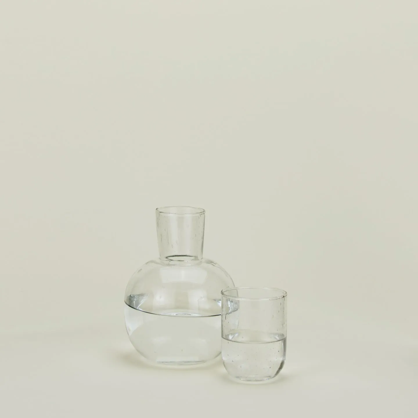 Seeded Glass Carafe - Clear