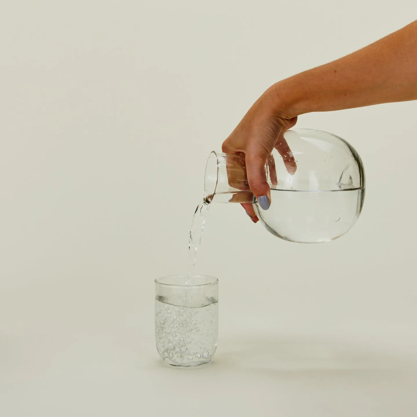 Seeded Glass Carafe - Clear