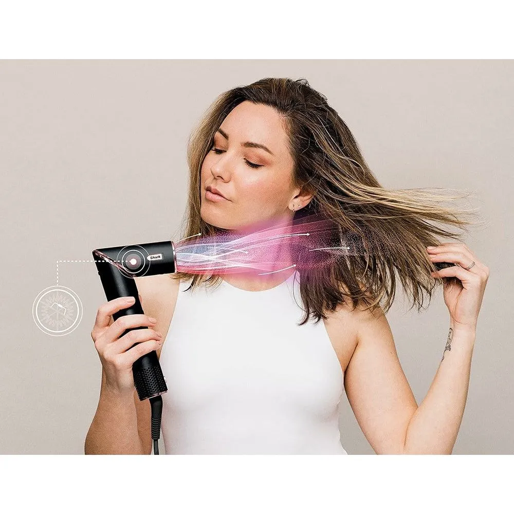 Shark FlexStyle Air Styler & Hair Dryer with 5 Attachments - Black & Rose Gold | HD440UK