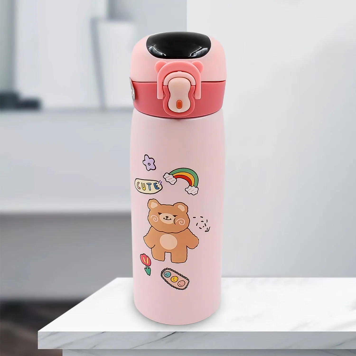 Smart Vacuum Insulated Water Bottle with LED Temperature Display (450 ML Approx / Mix Color & Design)