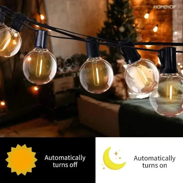 Solar Decorative Light Bulbs G40 Fancy Outdoor String LED Lights For Home, Garden, Balcony