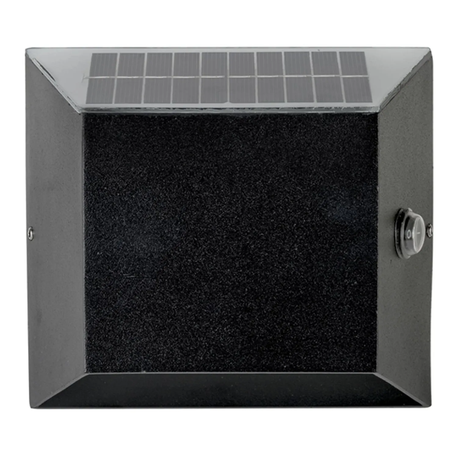 Solar Square Down Outdoor LED Wall Light in Black or Silver