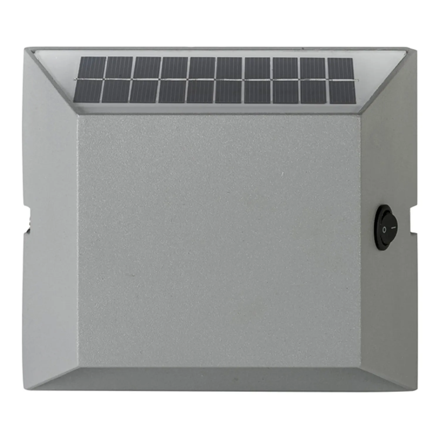 Solar Square Down Outdoor LED Wall Light in Black or Silver