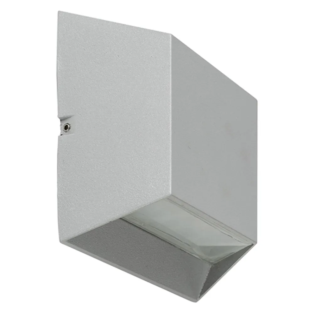 Solar Square Down Outdoor LED Wall Light in Black or Silver