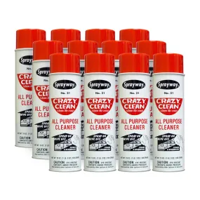 Sprayway® #31 Crazy Clean® Aerosol All Purpose Cleaner (19 oz Aerosol Cans) - Case of 12