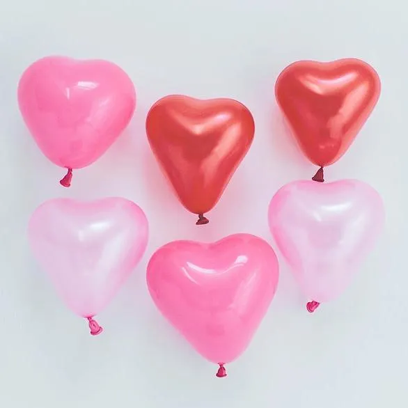 Tiny Heart Balloons - Mixed Pack (5 Pack)