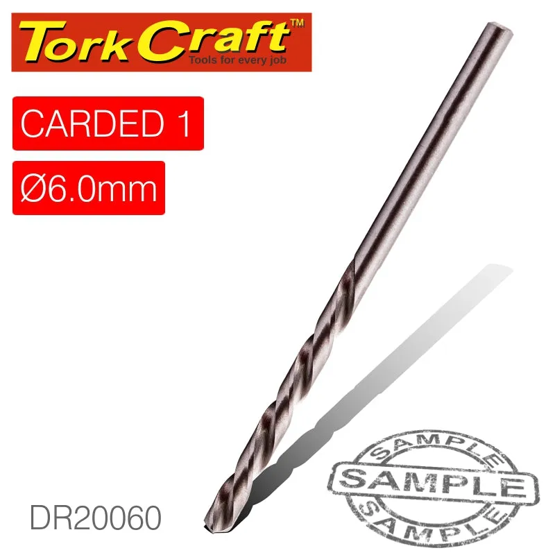 TORK CRAFT DRILL HSS 6.0MM 135DEG 1/CARD INDUSTRIAL BIT DR20060