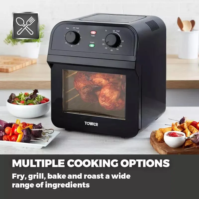 Tower Vortx Single 12 L Stand-alone 1600 W Hot air fryer Black