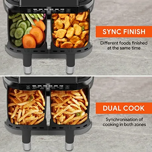 Ultenic K20 Dual Air Fryer, 6-in-1 Health Air Fryers (New)