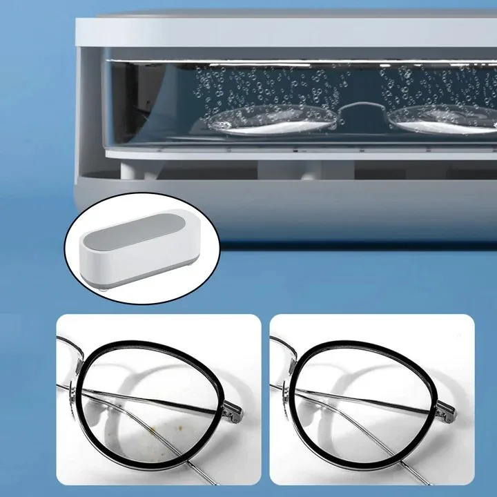 Ultrasonic Cleaning Machine - Silver Cleaner for Ring, Earing, Glasses, Cosmetic Brush, Watches and Coins