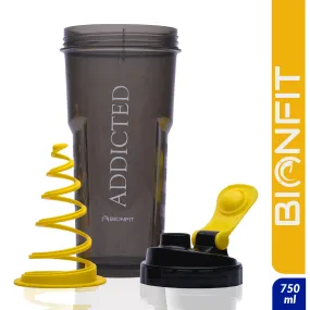 WErFIT Gym Shaker with Cyclone Blender | 100% Leakproof, BPA-Free Blender Bottle 700 ml Shaker  (Pack of 1, Black, Plastic)