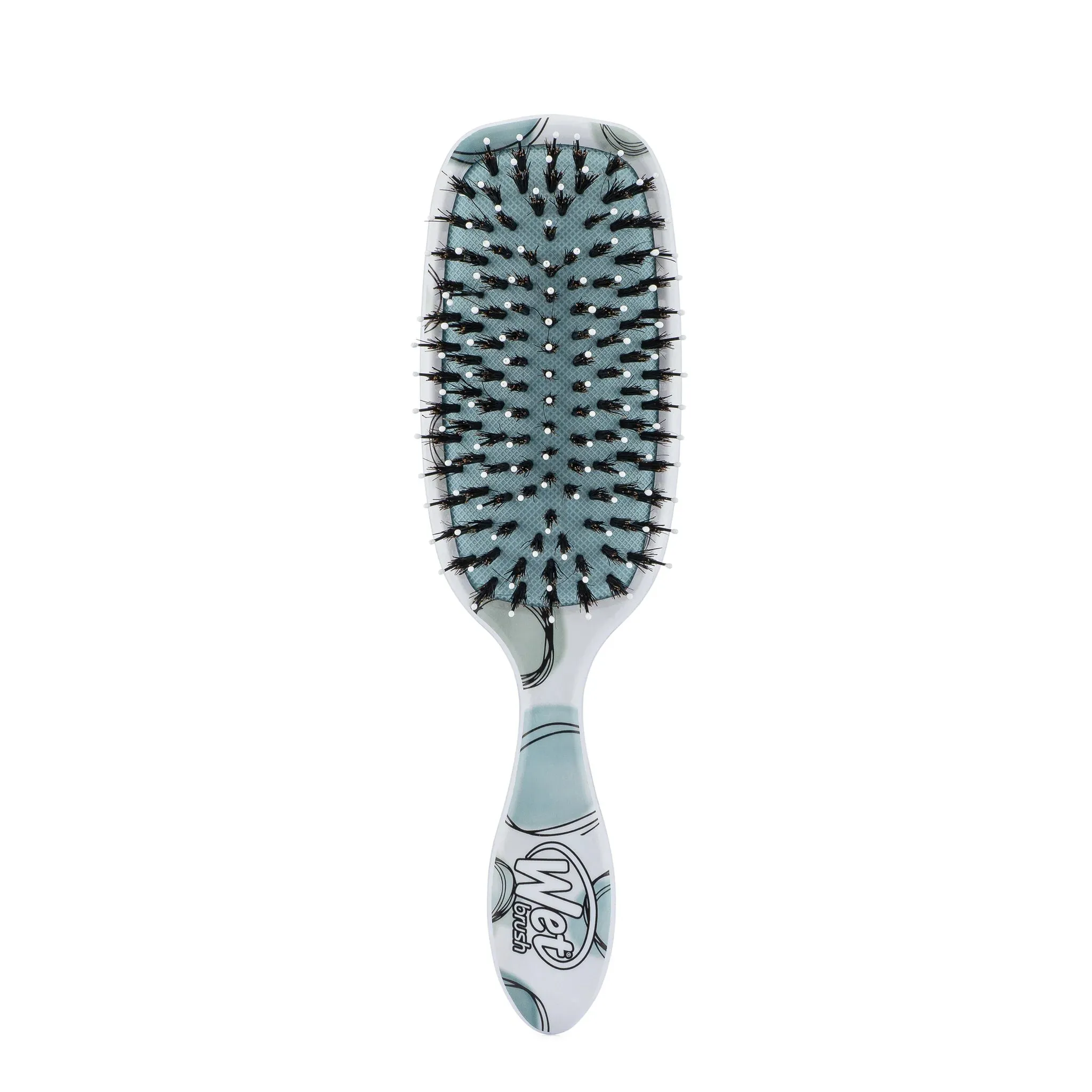 Wet Brush Watercolor Motif Shine Enhancer Brush - Teal Dots