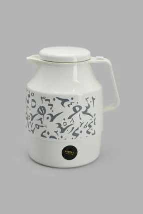 White Arabic Numbers Vacuum Flask