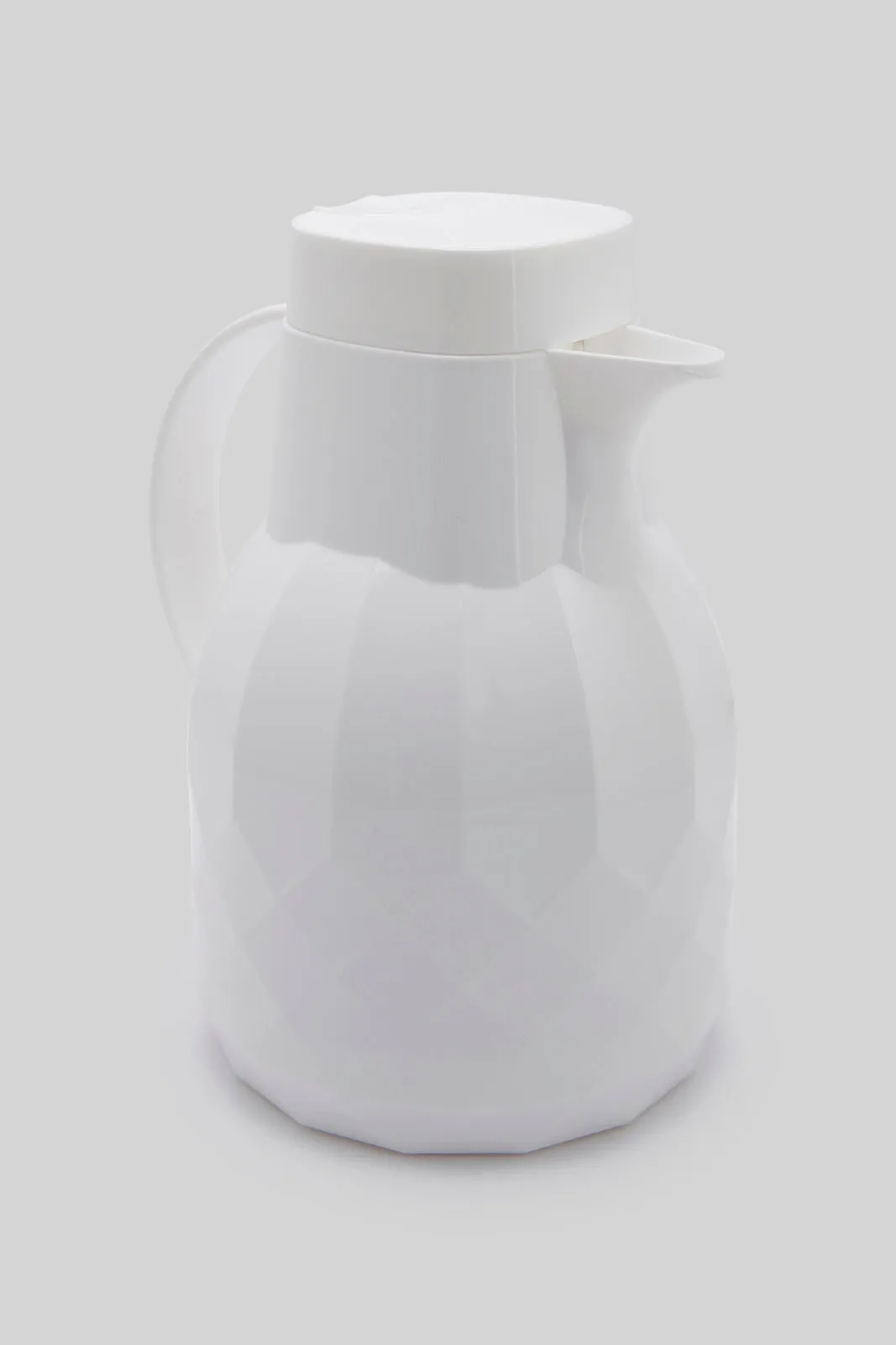 White Embossed Vacuum Flask